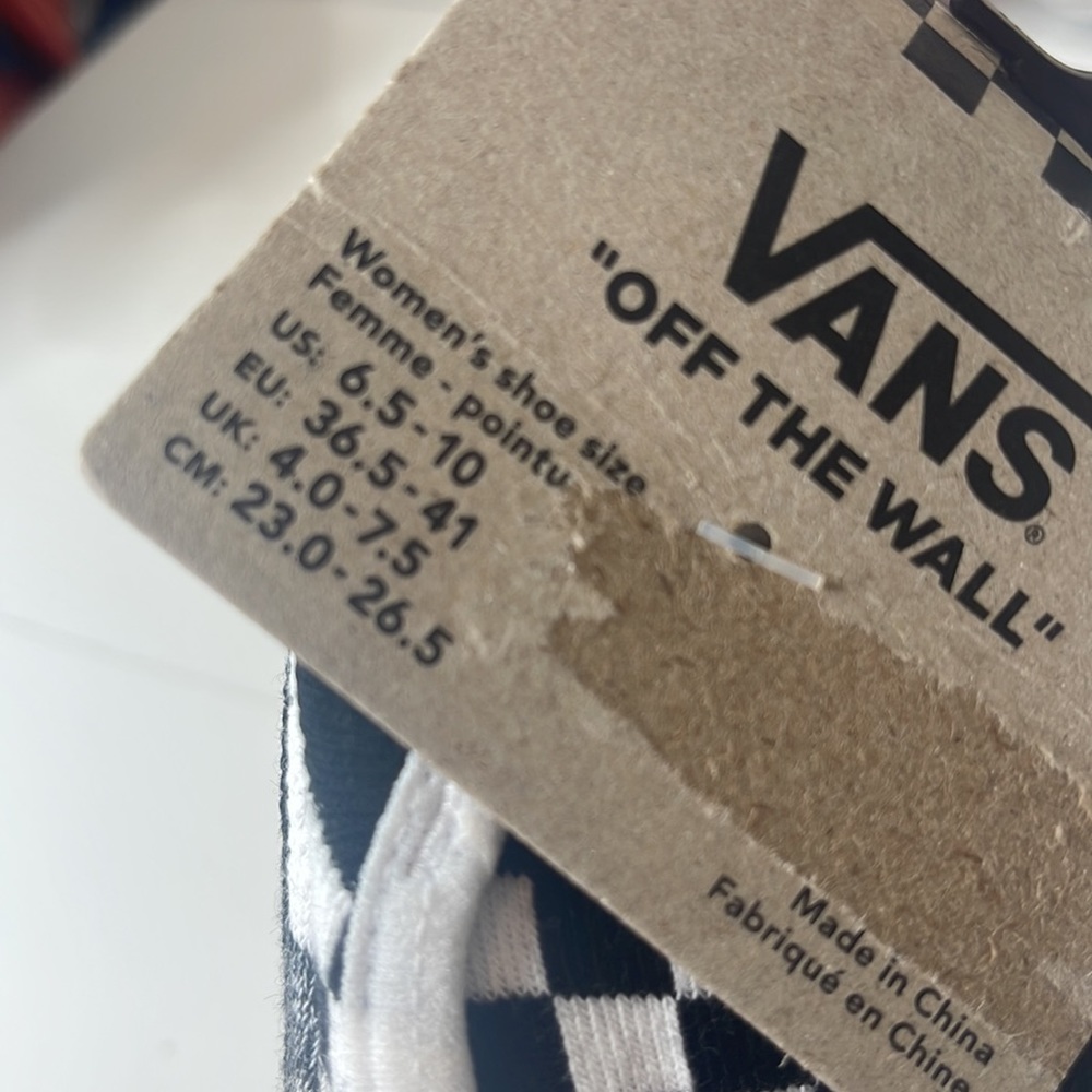 Vans 3-pk No Show Socks. Black and White Checkerboard Size 6.5-10 - Picture 10 of 10